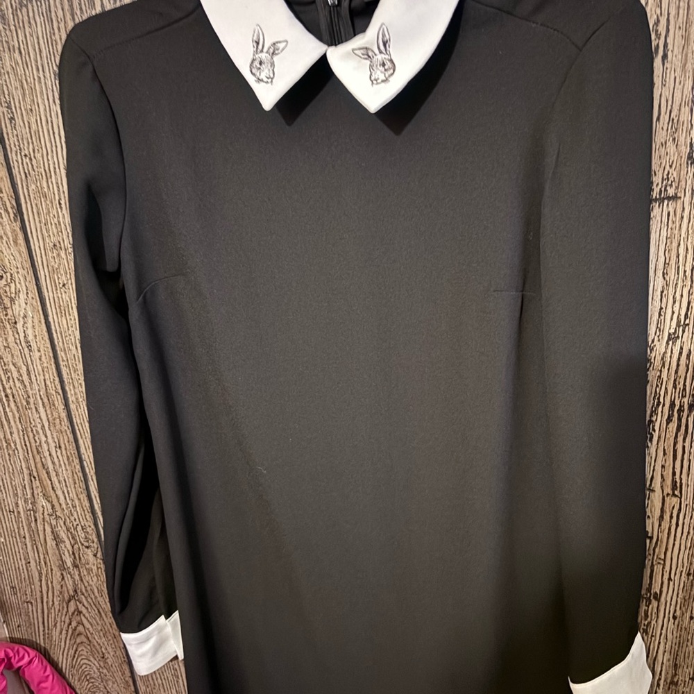 Victoia Beckham Dress with White Collar and Embellishments XS NWT! Hop hop